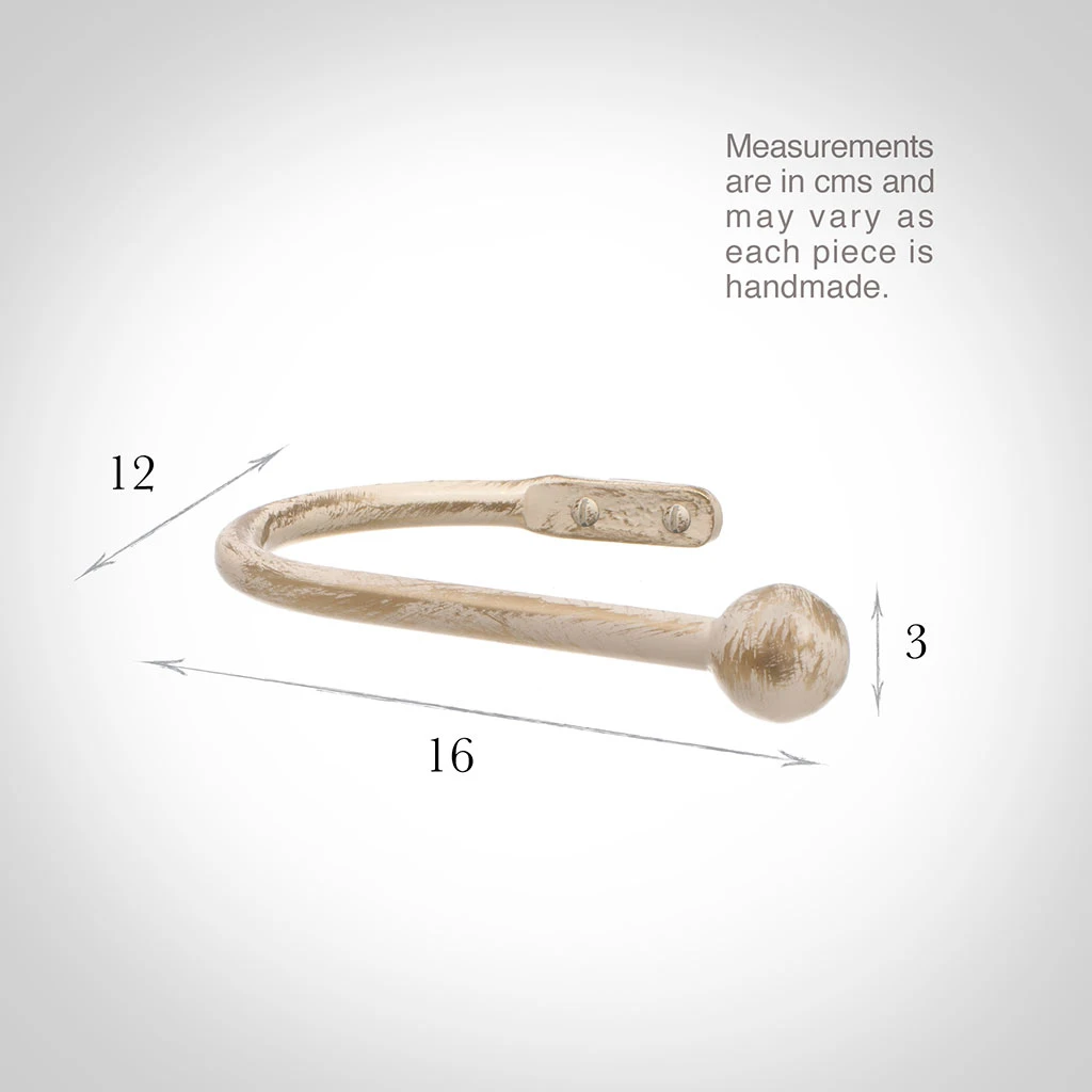 Large Cannonball Holdback In Old Ivory 5 Large Cannonball Holdback In Old Ivory - Image 3