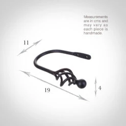 Small Cage & Ball Holdback In Matt Black -Home Decor Shop 637ccmb 13