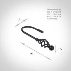 Large Cage & Ball Holdback In Matt Black -Home Decor Shop 637cmb 13