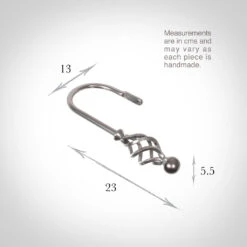 Large Cage & Ball Holdback In Mercury -Home Decor Shop 637cme 13