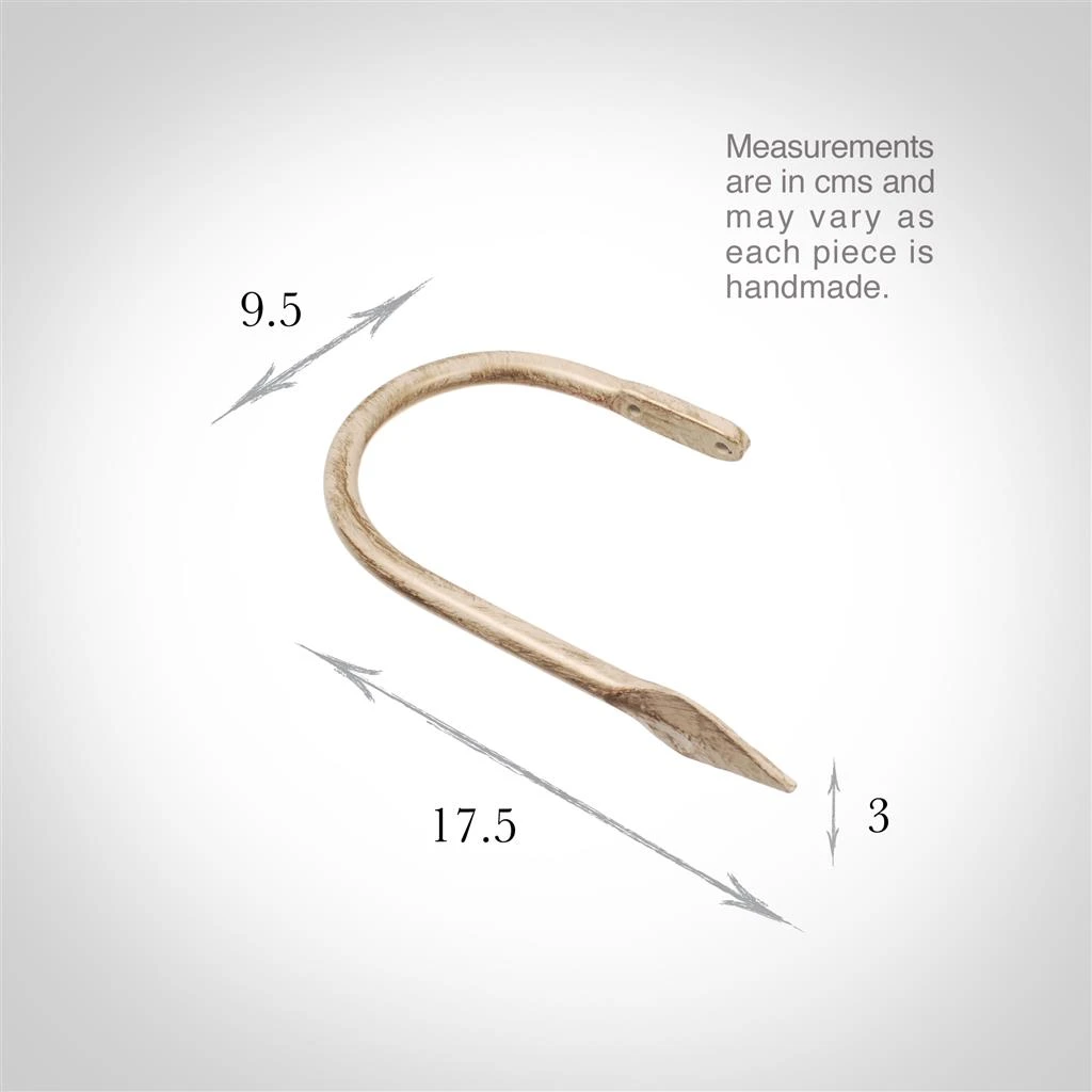 Large Spear Holdback In Old Ivory 7 Large Spear Holdback In Old Ivory - Image 5