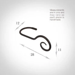 Large Bishop's Crook Holdback (Right Side) In Beeswax -Home Decor Shop 637fbw 13