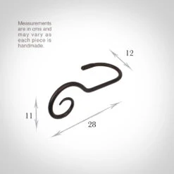 Large Bishop's Crook Holdback (Left Side) In Beeswax -Home Decor Shop 637flbw 13