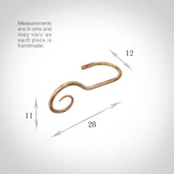 Large Bishop's Crook Holdback (Left Side) In Old Ivory -Home Decor Shop 637floi 13