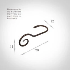 Large Bishop's Crook Holdback (Left Side) In Polished -Home Decor Shop 637flpo 13