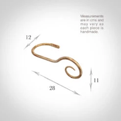 Large Bishop's Crook Holdback (Right Side) In Old Ivory 7 Large Bishop's Crook Holdback (Right Side) In Old Ivory -Home Decor Shop 637foi 13