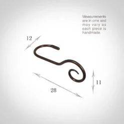 Large Bishop's Crook Holdback (Right Side) In Polished -Home Decor Shop 637fpo 13