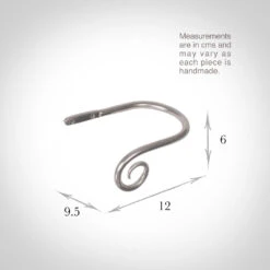 Small Crook Holdback (Left Side) In Mercury -Home Decor Shop 637gglme 13