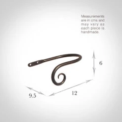 Small Crook Holdback (Left Side) In Polished 7 Small Crook Holdback (Left Side) In Polished -Home Decor Shop 637gglpo 13