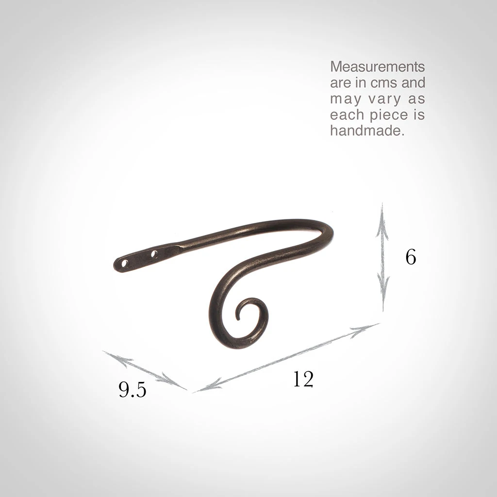 Small Crook Holdback (Left Side) In Polished 5 Small Crook Holdback (Left Side) In Polished - Image 3