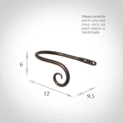 Small Crook Holdback (Right Side) In Polished -Home Decor Shop 637ggpo 13