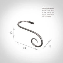 Large Crook Holdback (Right Side) In Mercury -Home Decor Shop 637gme 13