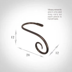 Large Crook Holdback (Right Side) In Polished -Home Decor Shop 637gpo 13