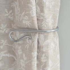 Small Shepherd's Crook Holdback (Left Side) In Mercury 6 Small Shepherd's Crook Holdback (Left Side) In Mercury -Home Decor Shop 637jjlme 12