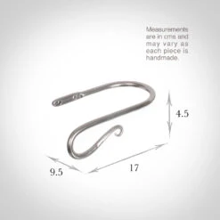 Small Shepherd's Crook Holdback (Left Side) In Mercury 7 Small Shepherd's Crook Holdback (Left Side) In Mercury -Home Decor Shop 637jjlme 13