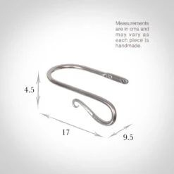 Small Shepherd's Crook Holdback (Right Side) In Mercury 7 Small Shepherd's Crook Holdback (Right Side) In Mercury -Home Decor Shop 637jjme 13