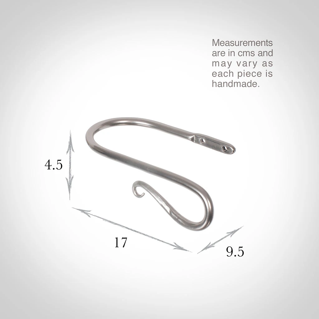Small Shepherd's Crook Holdback (Right Side) In Mercury 5 Small Shepherd's Crook Holdback (Right Side) In Mercury - Image 3
