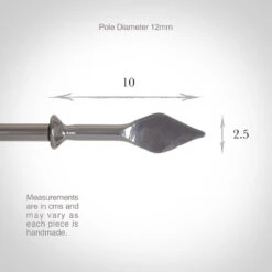 12mm Spear Finial In Mercury 8 12mm Spear Finial In Mercury -Home Decor Shop 643me 13