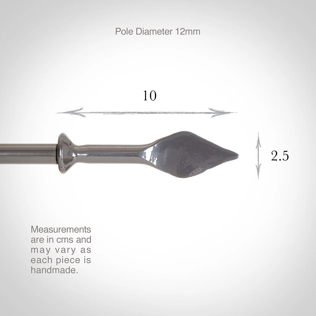 12mm Spear Finial In Mercury 5 12mm Spear Finial In Mercury - Image 3