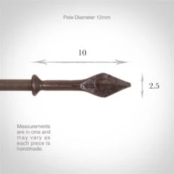 12mm Spear Finial In Polished -Home Decor Shop 643po 3