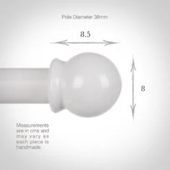 38mm Cannonball Finial In Clay 8 38mm Cannonball Finial In Clay -Home Decor Shop 646cl 13