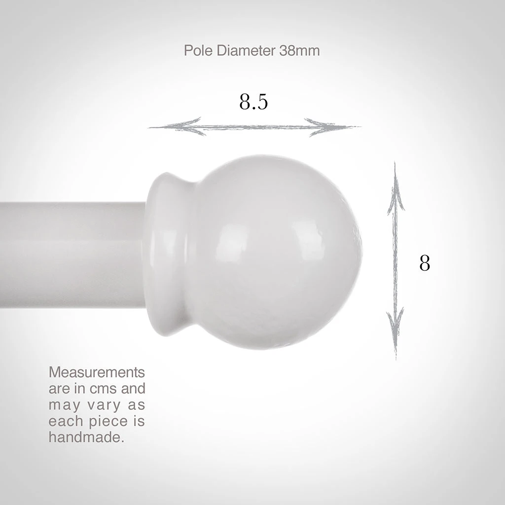 38mm Cannonball Finial In Clay 5 38mm Cannonball Finial In Clay - Image 3