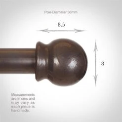 38mm Cannonball Finial In Polished 8 38mm Cannonball Finial In Polished -Home Decor Shop 646po 3