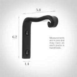 Dormer Rod Support Bracket In Matt Black -Home Decor Shop 648mb 13