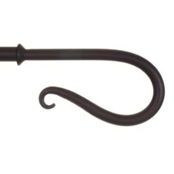 25mm Shepherd's Crook Finial In Matt Black