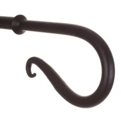 25mm Shepherd's Crook Finial In Matt Black -Home Decor Shop 682mb 2