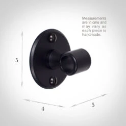 12mm Sleeve Bracket Finished In Matt Black -Home Decor Shop 686mb 13