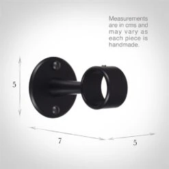 25mm Sleeve Bracket In Matt Black -Home Decor Shop 688mb 13