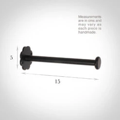 Draper's Button Holdback In Matt Black -Home Decor Shop 691amb 13