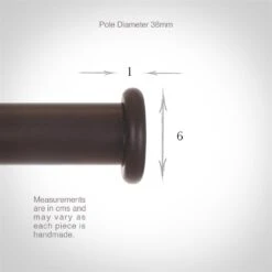 38mm Button Finial In Beeswax -Home Decor Shop 693bw 3