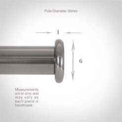 38mm Button Finial In Mercury 9 38mm Button Finial In Mercury -Home Decor Shop 693me 3