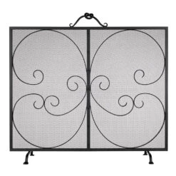 Scrolled Fireguard In Matt Black -Home Decor Shop 702mb 20