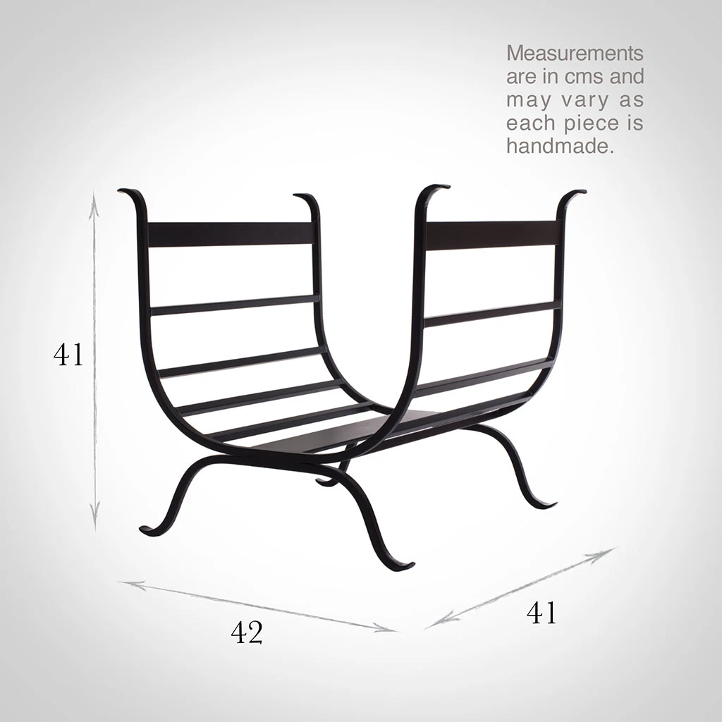 Chappel Log Basket In Matt Black 5 Chappel Log Basket In Matt Black - Image 3