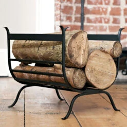 Chappel Log Basket In Matt Black 14 Chappel Log Basket In Matt Black -Home Decor Shop 715mb 30