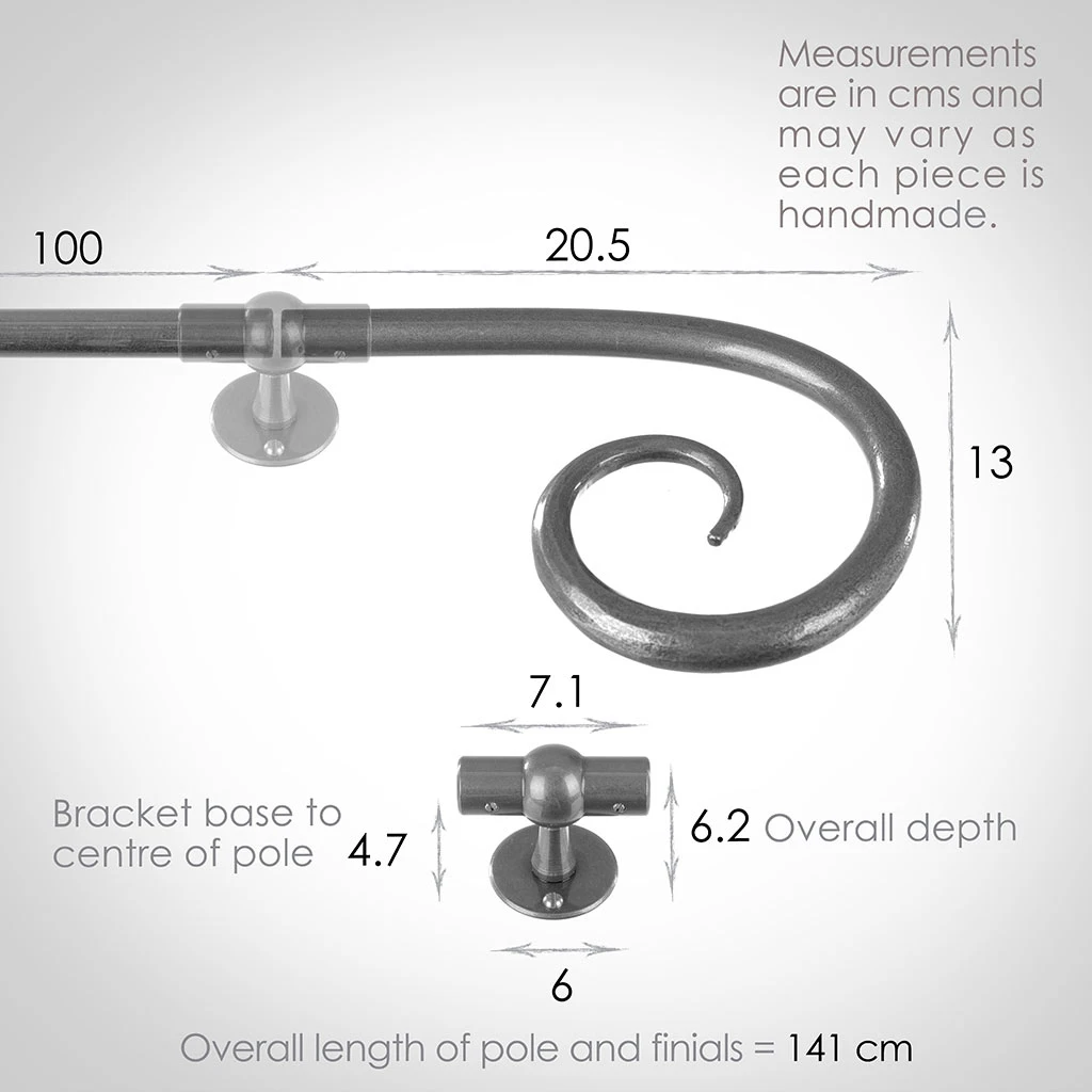 1m 16mm Crook Pole Pack In Polished 5 1m 16mm Crook Pole Pack In Polished - Image 3