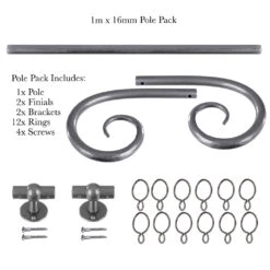 1m 16mm Crook Pole Pack In Polished 10 1m 16mm Crook Pole Pack In Polished -Home Decor Shop 801po 20