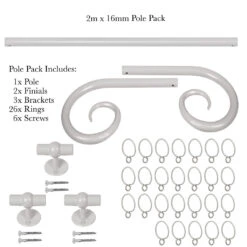 2m 16mm Crook Pack In Clay -Home Decor Shop 803cl 20