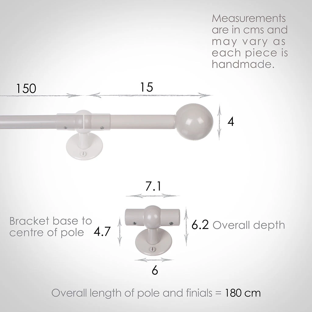 1.5m 16mm Cannonball Pole Pack In Clay 5 1.5m 16mm Cannonball Pole Pack In Clay - Image 3