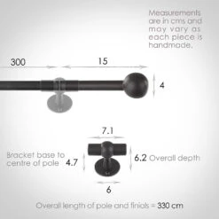 3m 16mm Cannonball Pole Pack In Beeswax 9 3m 16mm Cannonball Pole Pack In Beeswax -Home Decor Shop 816bw 13