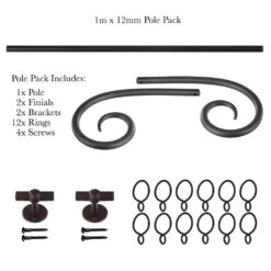 1m 12mm Crook Pack In Beeswax -Home Decor Shop 825bw 20