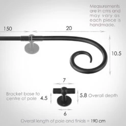 1.5m 12mm Crook Pack In Beeswax -Home Decor Shop 826bw 13