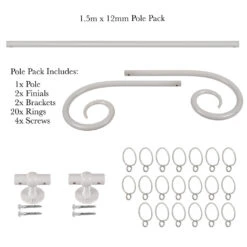 1.5m 12mm Crook Pack In Clay 10 1.5m 12mm Crook Pack In Clay -Home Decor Shop 826cl 20