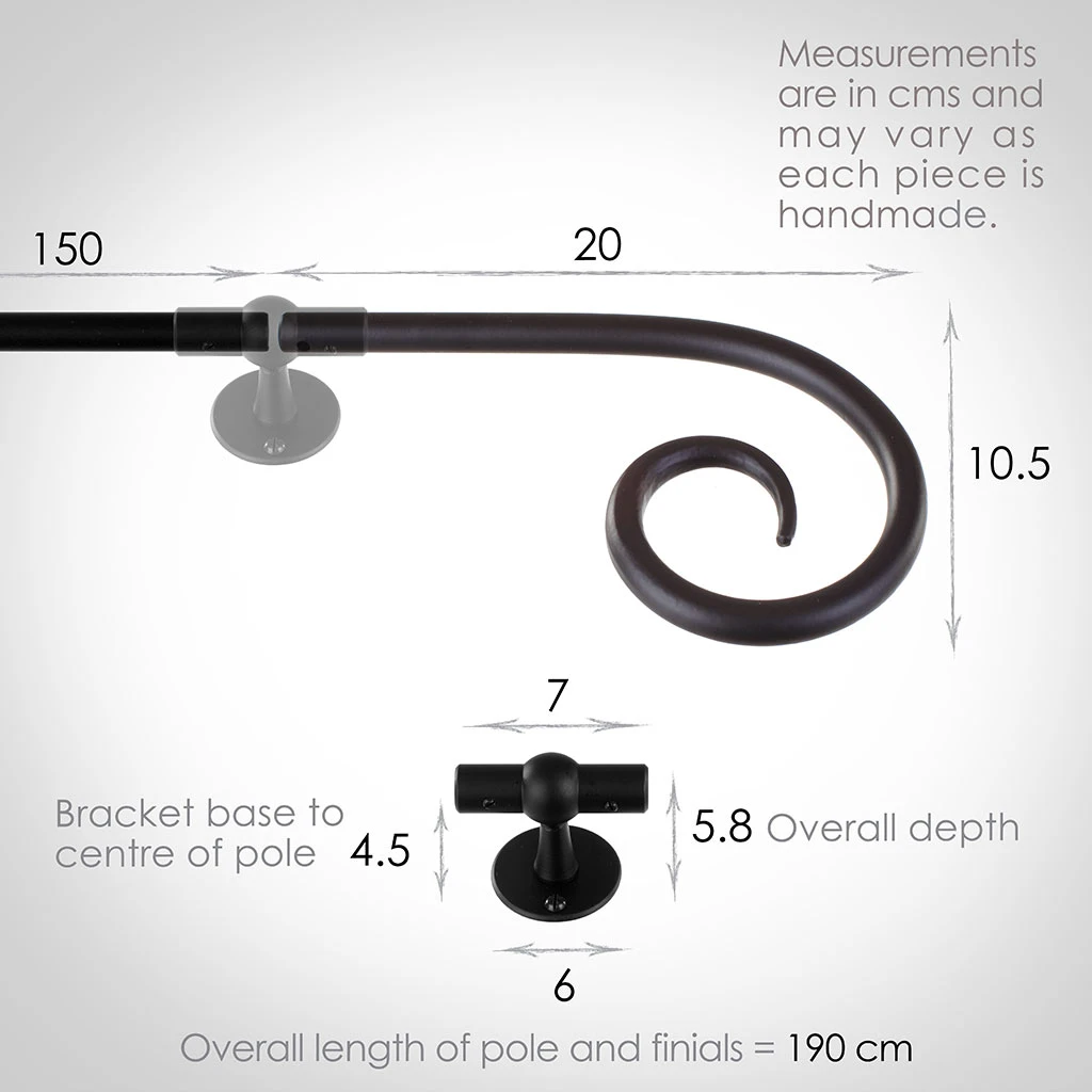 1.5m 12mm Crook Pack In Matt Black 5 1.5m 12mm Crook Pack In Matt Black - Image 3