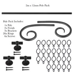 2m 12mm Crook Pack In Beeswax -Home Decor Shop 827bw 20