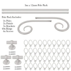 3m 12mm Crook Pack In Clay -Home Decor Shop 828cl 20