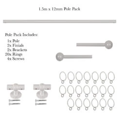 1.5m 12mm Cannonball Pack In Clay -Home Decor Shop 830cl 20